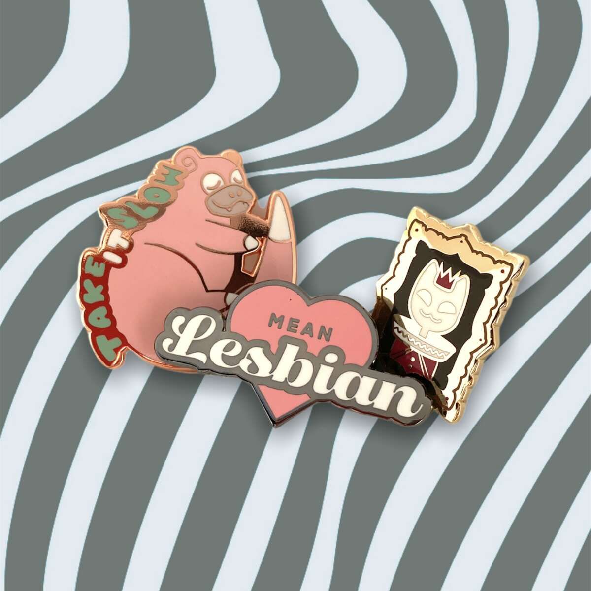 Mean Lesbian Enamel Pin | Image 2