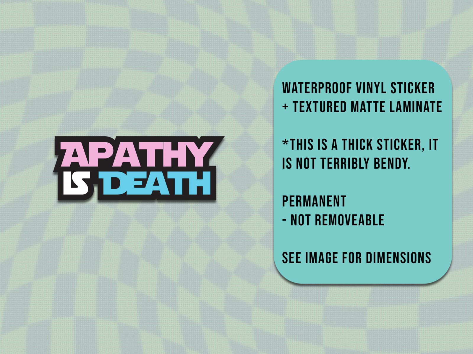 Apathy is Death Sticker | Image 3