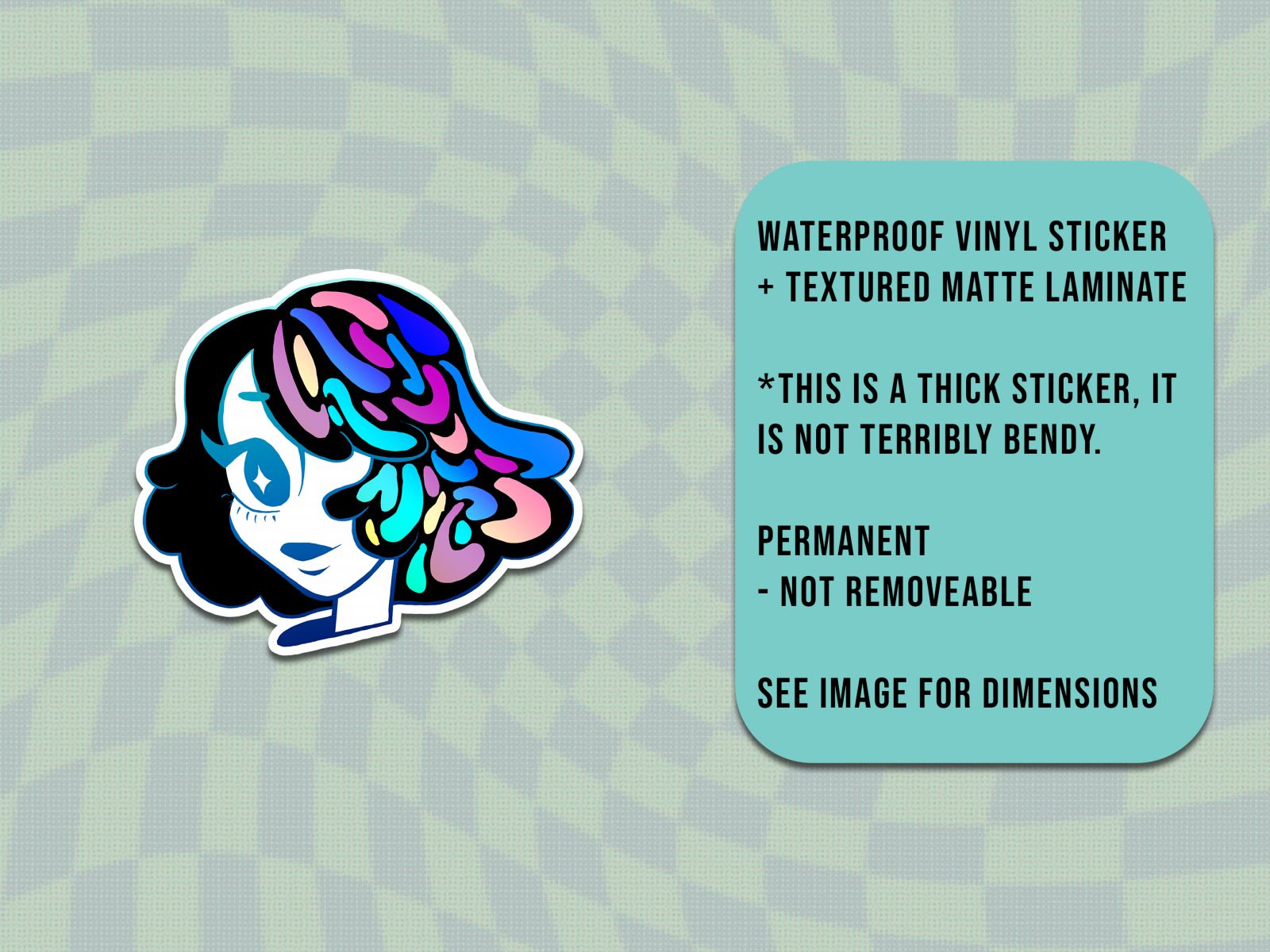 Colorful Girl Sticker | Image 2