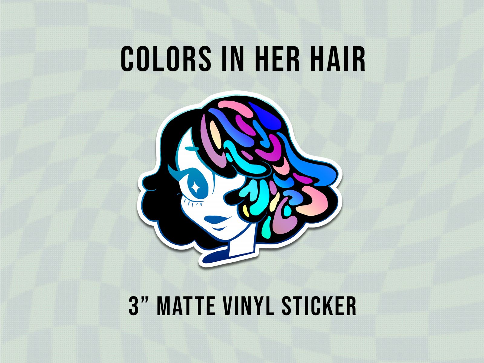 Colorful Girl Sticker | Image 1