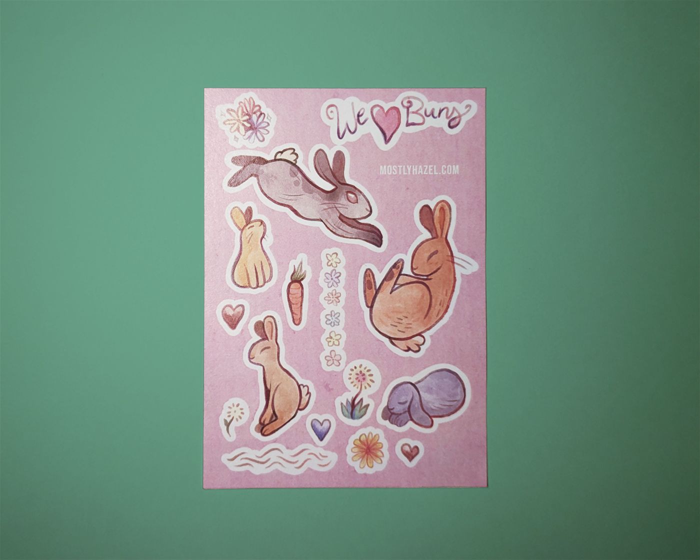 We Luv Buns Washi Sticker Sheet | Image 1