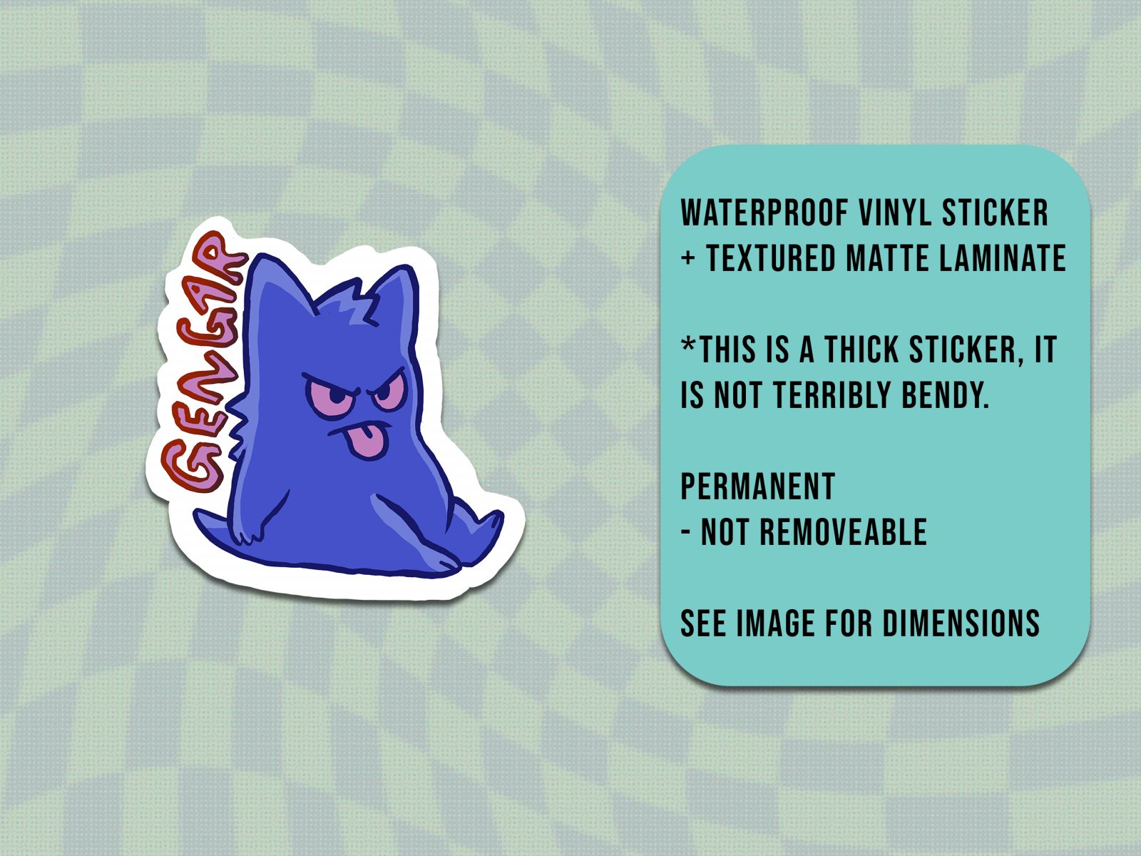 Grumpy Gengar Sticker | Image 3