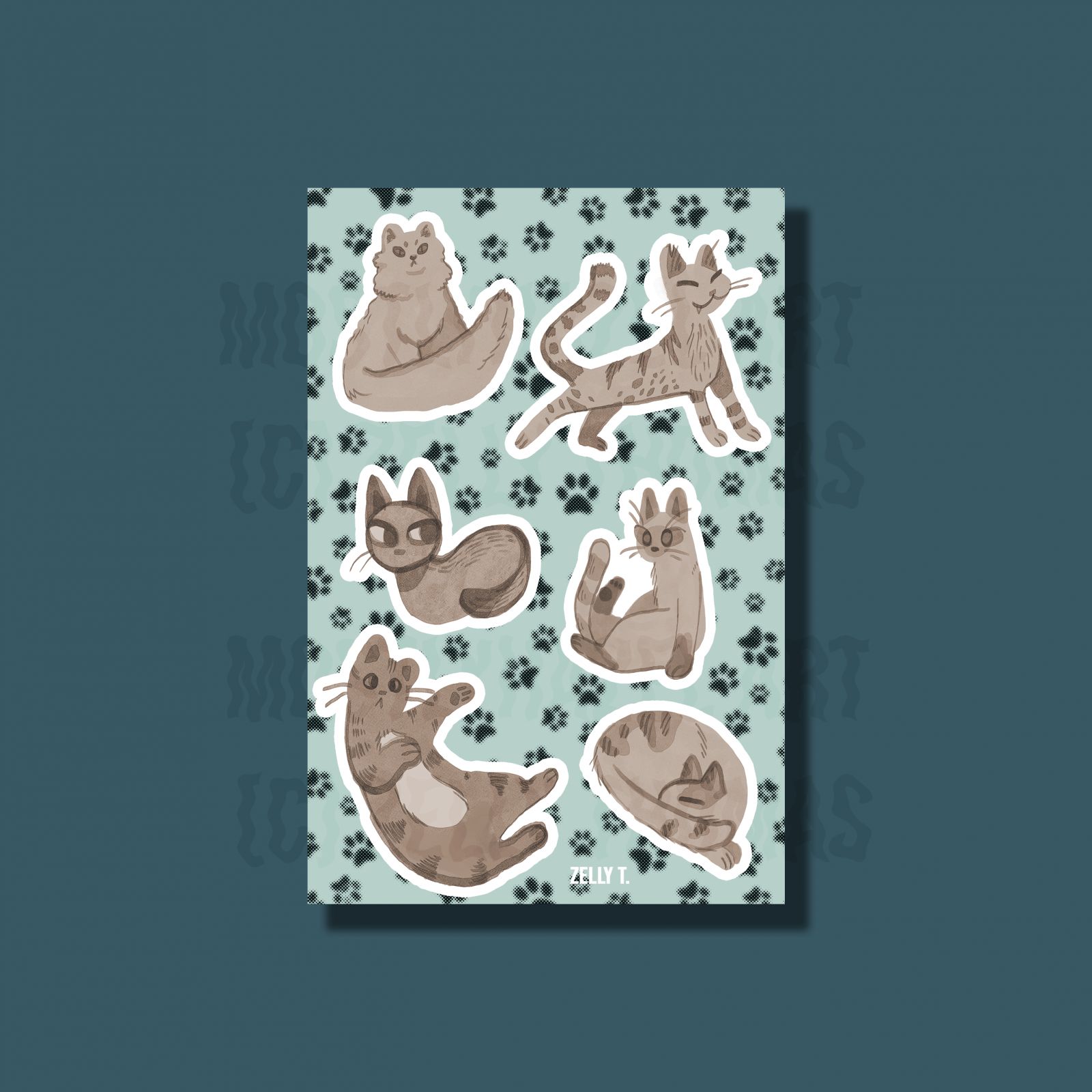 Cat Town Sticker Sheet | Image 1
