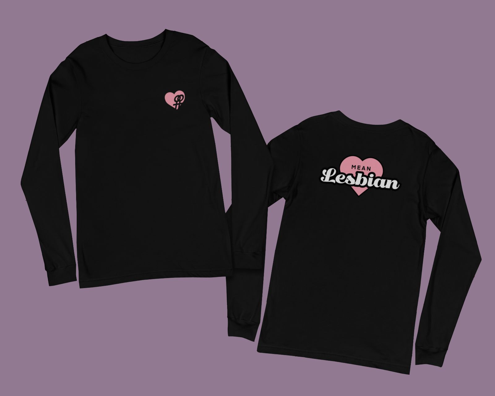 Mean Lesbian Long Sleeve Tee | Image 1